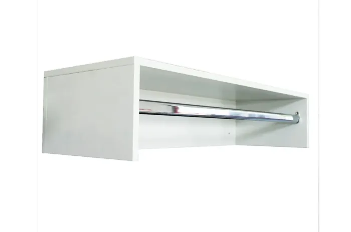 Arara Fixa De Parede Em MDF 1 metro, na cor branco (4 unidades )