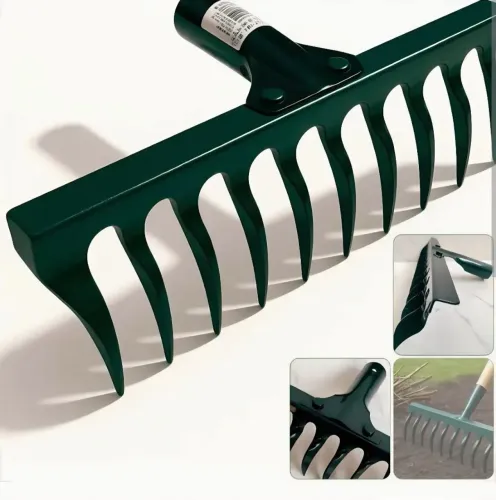 Rastelo de aço para jardinagem 16 dentes
