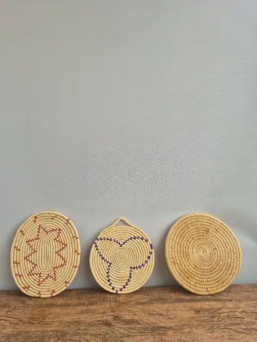 Trio de Mandalas / Descanso de Panela - Artesanato Indígena de Manaus