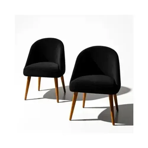 Cadeira Eliza tecido suede / veludo pés palito