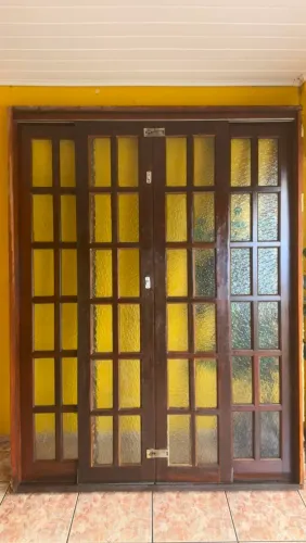 PORTA EXTERNA DE CORRER MADEIRA MACIÇA 2,10x1,60