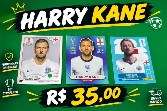 Figurinhas Harry Kane - Copa do Mundo (2018 - 2026)