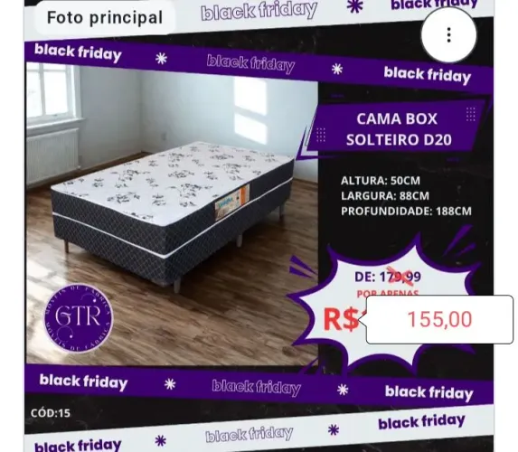 Promoção Cama Box Solteiro 