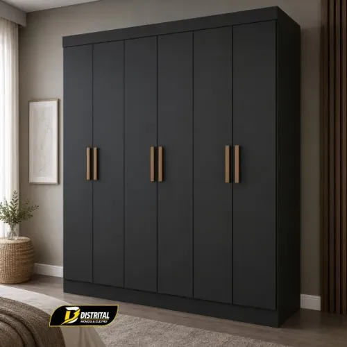 Guarda Roupa Macapa 6 Portas 2 Gavetas 100%MDF Novo