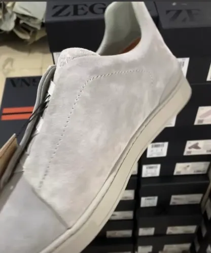 Tênis Zegna cinza camurça