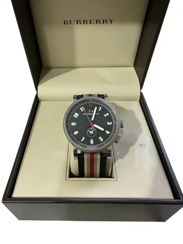 Relógio Burberry Tricolor Webbing Dual Time