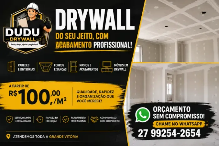 Drywall | Paredes, Tetos e Móveis