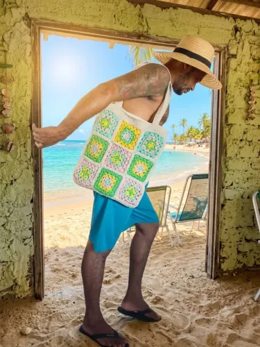 Vendo bolsa de crochê