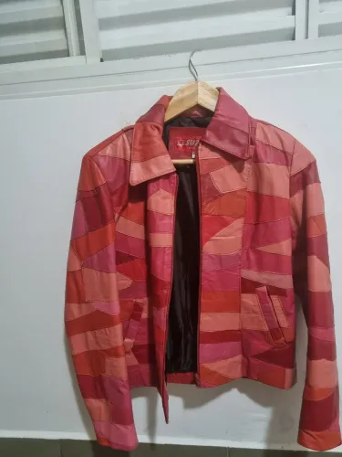 Jaqueta de couro original retalho