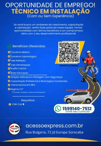 Vargas para técnico telecom informações *