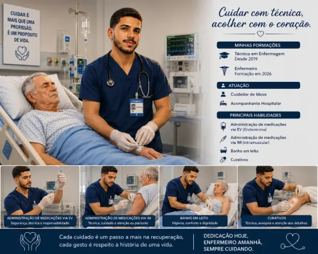 Cuidador de idoso/ acompanhante hospitalar