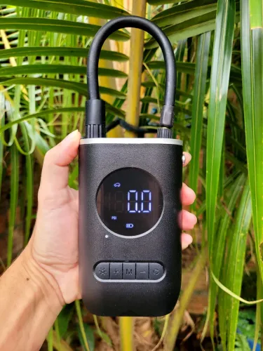 Compressor de ar elétrico portátil digital encher pneu carro moto bicicleta  bolsa picina