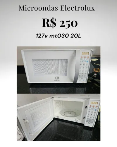 Microondas Electrolux 127v mt030 20L
