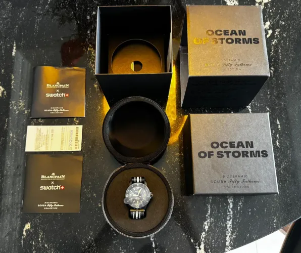 Relógio Swatch Blancpain Ocean of Storm 42,33 mms