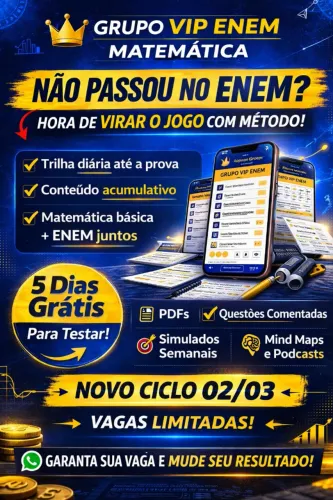 Grupo VIP ENEM Matemática 2026 - Trilha de Estudo + Simulados