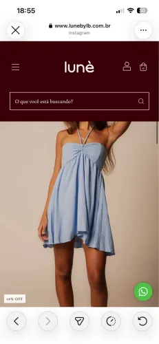 Vestido Lune Glow Azul bebê