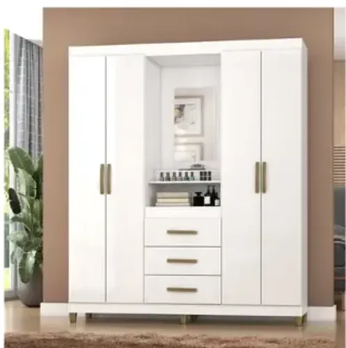 Guarda Roupa Fellicci Sintra 4PT Branco