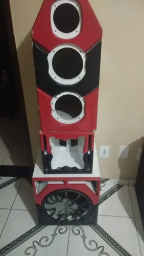 Caixas torre e separada em MDF ultra naval .