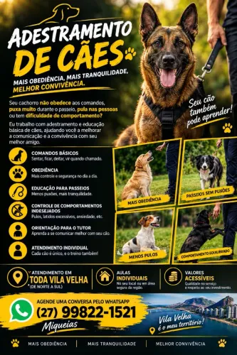 Adestramento de cães(preços acessíveis)