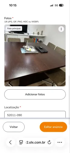 Mesa quadrada 1,5 x 1,5m