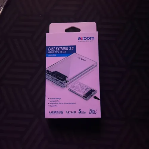 Case Externo USB 3.0 para HD/SSD SATA 2,5" - Exbom