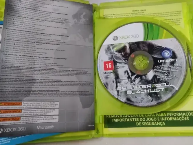 Tom Clancis Splinter Cell Black List Original usado - para Xbox 360