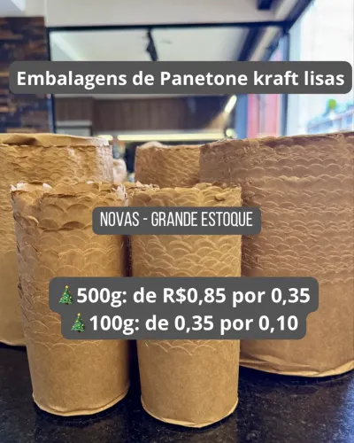Formas Novas de Panetone aprox. 500g e 100g de massa