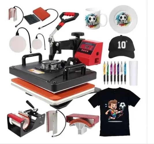 Prensa Térmica 8x1 Sublimação Caneca Camiseta Bones Pratos Caneta E Long Drink Mecolour