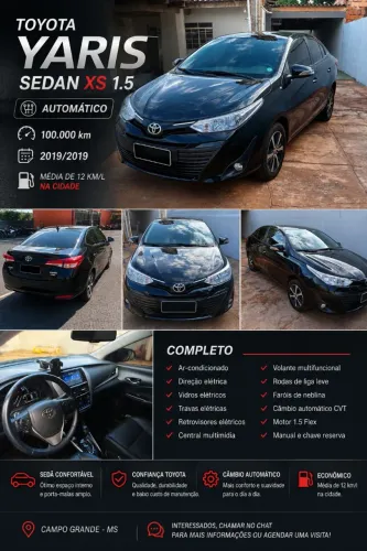Toyota Yaris XS Sedan 1.5 Flex 16V 4P Aut. 2019