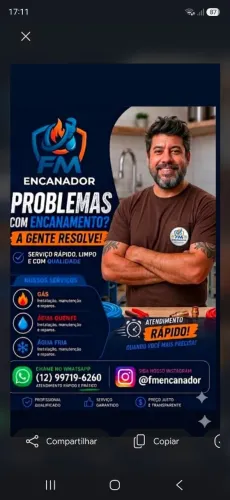 Encanador profissional.