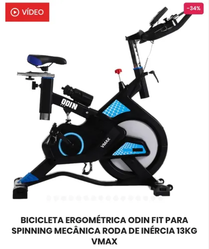 Bicicleta Ergométrica Spinning 13kg de Inércia Odin Fit