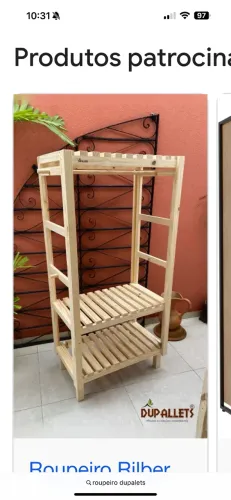 Roupeiro de madeira closet guarda roupa 
