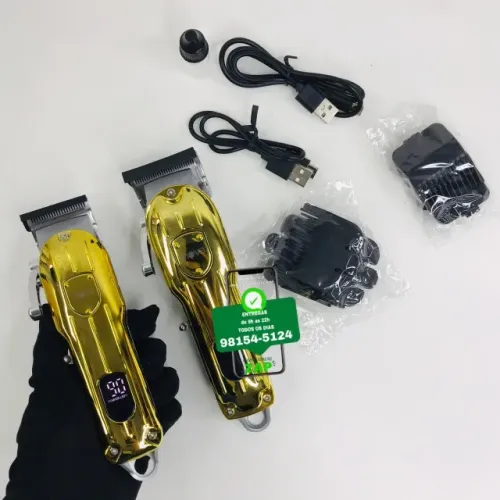 Máquina Dupla Profissional Corta Cbaelo Kit -Entrega das 9 até 20hrs