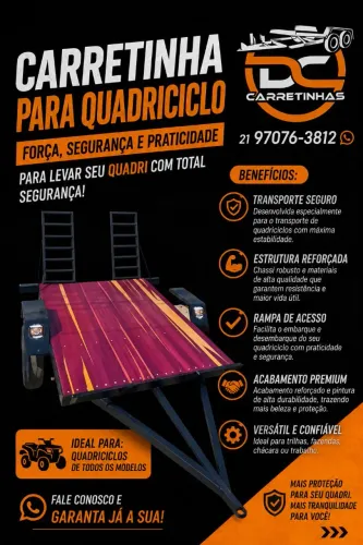Carretinha para quadriciciclo 