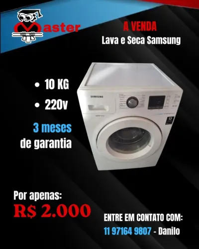 Lava e seca Samsung 10 kilos.