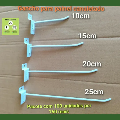 Ganchos para painel canaletado 