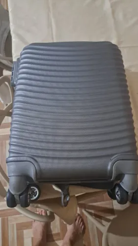 Mala Compacta Sestini Vega 2T Grafite - Rígida com Rodas 360°