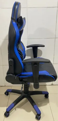 Cadeira pc Gamer Latcor Preto e Azul