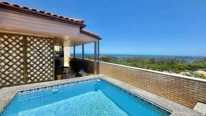 Cobertura à venda com 259 m² e vista livre para o mar e a lagoa no condomínio Mandala, Bar