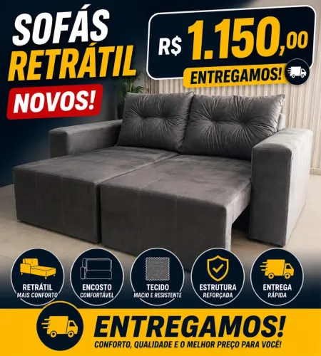 SOFÁS RETRÁTIL NOVOS 