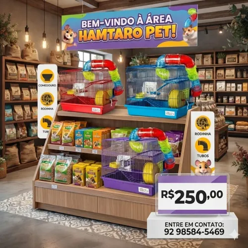 Gaiola slim com tubos