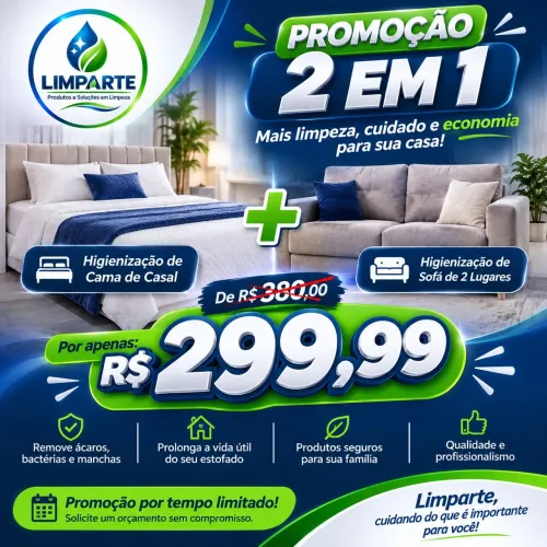 Duas higienizações pelo preço de uma, SUPER PROMOÇÃO.