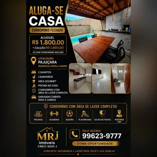 Aluga-se casa condomínio fechado