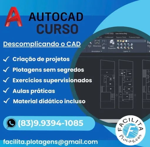 Aulas e curso auto cad