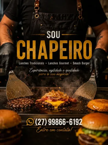 Chapeiro profissional lanches gourmet e tradicionais