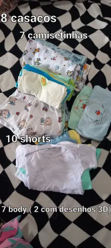 Lote 32 peças roupas bebê 0 a 6 meses