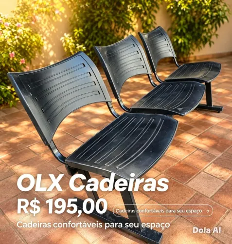 Jogo -3 CADEIRAS PLASTICAS