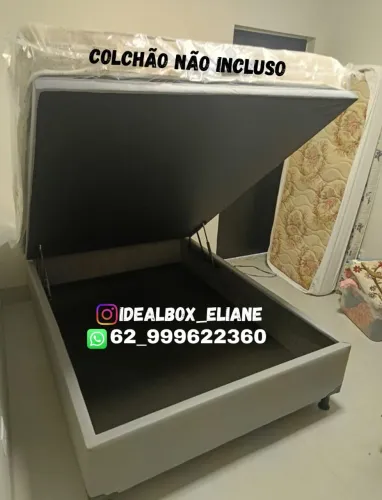 Box baú casal inteiro 138×188 _Praticidade e muito espaço em um único produto.