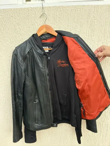 Jaqueta Feminina Couro Original Harley-Davidson 2 em 1