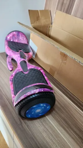 Hoverboard Elétrico Smart Balance com Bluetooth + Led Light Cor Roxo Galáxia